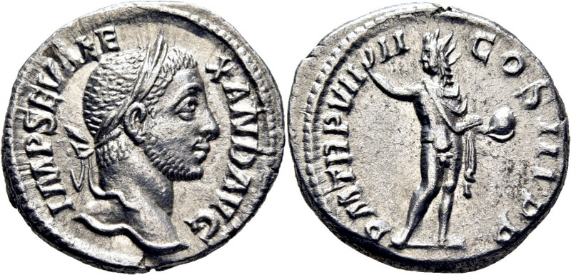ROMA IMPERIO. Alejandro Severo. Denario. 228-231. Cabeza laureada a derecha. Sol...
