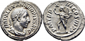 Alejandro Severo. Denario. Acuñación centrada