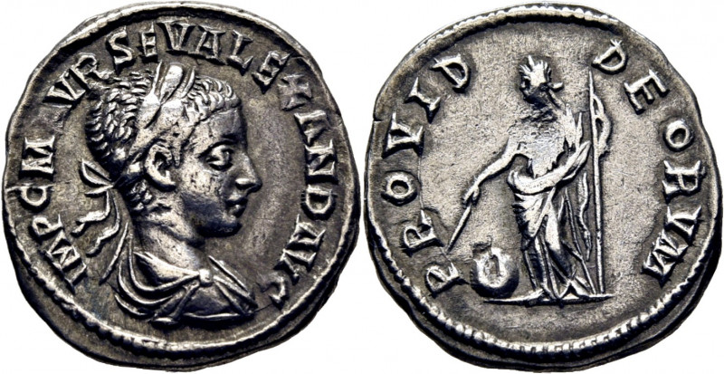 ROMA IMPERIO. Alejandro Severo. Denario. 222-228. Busto laureado revestido a der...