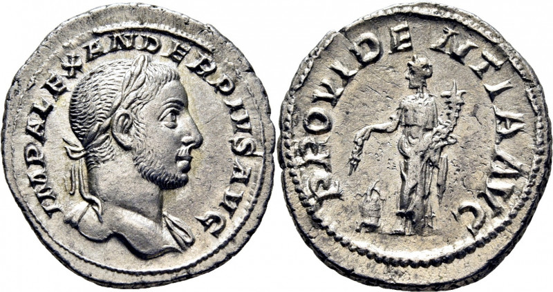 ROMA IMPERIO. Alejandro Severo. Denario. 231-239. Busto laureado revestido a der...