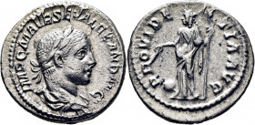 Alejandro Severo. Denario. Acuñación centrada