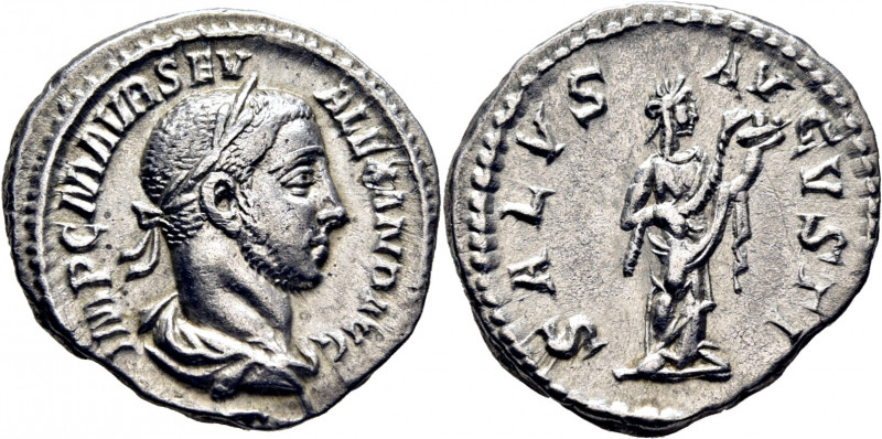 ROMA IMPERIO. Alejandro Severo. Denario. 233-235. Busto laureado revestido a der...