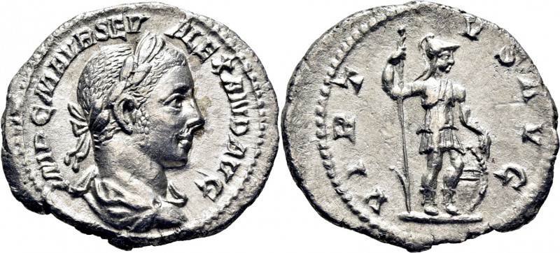 ROMA IMPERIO. Alejandro Severo. Denario. 228-231. Busto laureado revestido a der...