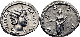 Julia Mamea. Denario. Buen ejemplar. Acuñación centrada. Atractiva