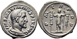 Maximino I. Denario. Suave tono. Acuñación centrada