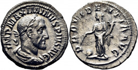 Maximino I. Denario. Tono. Muy buen anverso. Atractivo