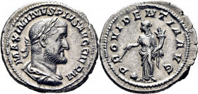 Maximino I. Denario. Buen anverso con bello retrato. Muy atractiva