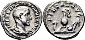 Máximo. Denario. Acuñación centrada. Algo escasa