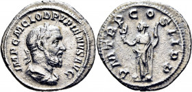 Pupieno. Denario. Acuñación centrada. Algo escasa