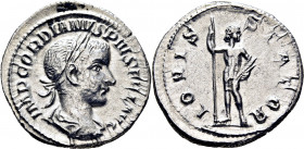 Gordiano III. Denario. SC-. Acuñación centrada. Atractiva