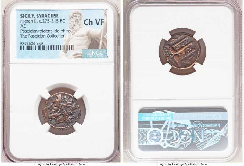 SICILY. Syracuse. Hieron II (ca. 275-215 BC). AE litra (19mm, 8h). NGC Choice VF...