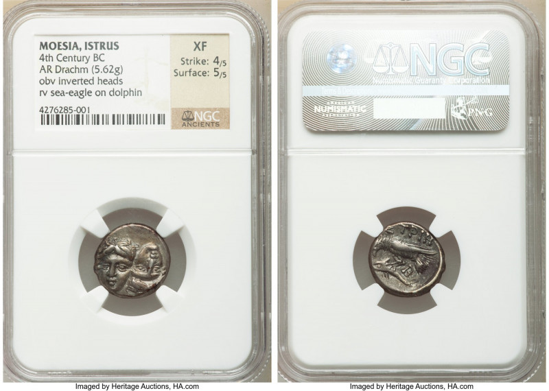 MOESIA. Istrus. Ca. 4th century BC. AR drachm (17m, 5.62 gm, 1h). NGC XF 4/5 - 5...