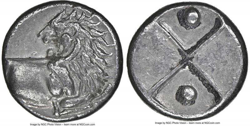 THRACE. Chersonesus. Ca. 4th century BC. AR hemidrachm (12mm). NGC AU. Persic st...
