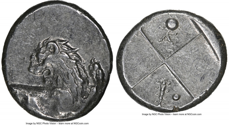 THRACE. Chersonesus. Ca. 4th century BC. AR hemidrachm (13mm). NGC Choice XF. Pe...