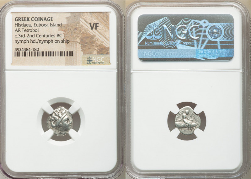 EUBOEA. Histiaea. Ca. 3rd-2nd centuries BC. AR tetrobol (14mm, 11h). NGC VF. Hea...