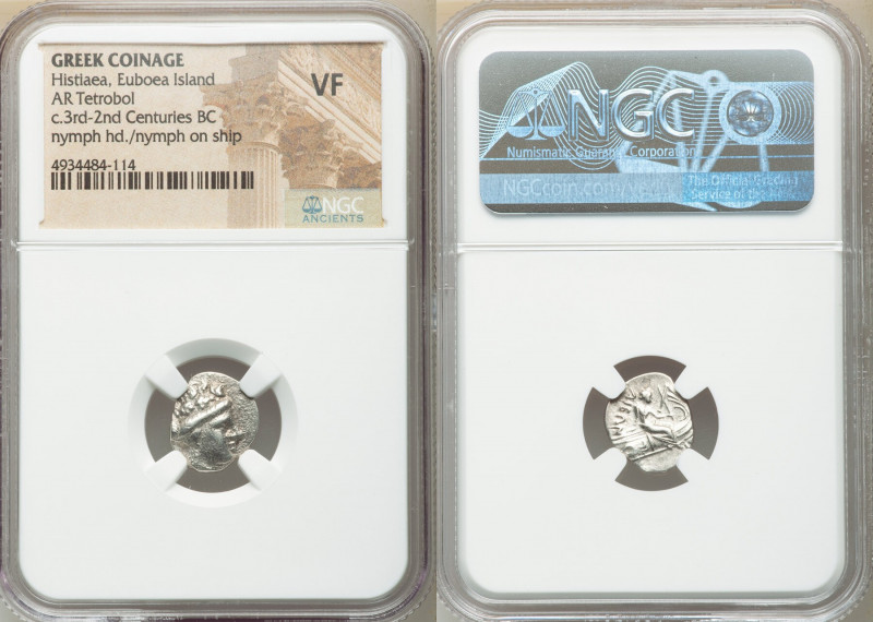 EUBOEA. Histiaea. Ca. 3rd-2nd centuries BC. AR tetrobol (13mm, 11h). NGC VF. Hea...