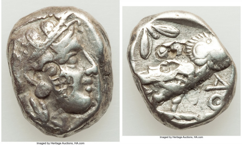 ATTICA. Athens. Ca. 393-294 BC. AR tetradrachm (23mm, 16.99 gm, 8h). Choice Fine...