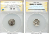 IONIA. Ephesus. Ca. 2nd century BC. AR drachm (18mm, 12h). ANACS AU 50. Metras, magistrate. E-Φ, bee with straight wings seen from above / MHTPAΣ, sta...