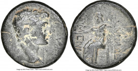 PHRYGIA. Synnada. Augustus (27 BC-AD 14). AE (18mm, 4.01 gm, 12h). NGC VF 4/5 - 4/5. Somenes, magistrate. ΣΕΒΑΣΤΟΣ, laureate head of Augustus(?) right...