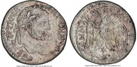 SYRIA. Coele-Syria. Heliopolis. Caracalla (AD 198-217). BI tetradrachm (25mm, 5h). NGC AU. AD 215-217. AYT K M A•-ANTWNЄINOC-•CЄB•, laureate, head of ...