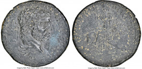 SYRIA. Hieropolis. Caracalla (AD 198-217). AE tessarion (28mm. 14.16 gm, 11h). NGC AU 4/5 - 3/5, scratches. ΑΥΤΟ K Μ•ΑΥΡΗ ΑΝΤΩΝΙΝΟC, laureate, draped,...