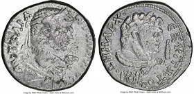 DECAPOLIS. Gadara. Caracalla (AD 198-217). BI tetradrachm (24mm, 12.31 gm, 7h). NGC Choice XF 4/5 - 3/5. AD 215-217. AYT KAI A-NTwNINOC CЄB, laureate ...