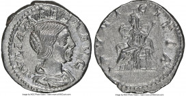 Julia Maesa (AD 218-224/5). AR denarius (19mm, 3.48 gm, 7h). NGC AU 3/5 - 4/5. Rome, AD 218-222. IVLIA MAESA AVG, draped bust of Julia Maesa right, se...