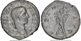 Severus Alexander (AD 222-235). AR denarius (19mm, 3.53 gm, 6h). NGC XF 5/5 - 2/5, scratches. IMP SEV ALE-XAND AVG, laureate head of Severus Alexander...