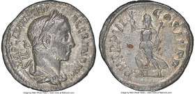Severus Alexander (AD 222-235). AR denarius (19mm, 3.07 gm, 5h). NGC Choice VF 5/5 - 4/5. Rome. IMP C M AVR SEV ALEXAND AVG, laureate and draped bust ...