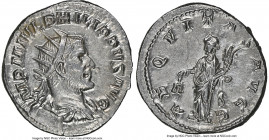 Philip I (AD 244-249). AR antoninianus (22mm, 4.80 gm, 7h). NGC MS 4/5 - 4/5. Rome, AD 244-247. IMP M IVL PHILIPPVS AVG, radiate, draped, and cuirasse...