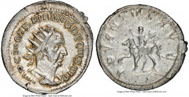 Trajan Decius (AD 249-251). AR antoninianus (24mm, 3.89 gm, 7h). NGC Choice AU 3/5 - 4/5. Rome. IMP C M Q TRAIANVS DECIVS AVG, radiate, cuirassed bust...