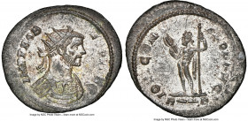 Probus (AD 276-282). BI antoninianus (23mm, 3.48 gm, 11h). NGC Choice AU 4/5 - 5/5, Silvering. Rome, 2nd officina, AD 281. IMP PROB-VS P F AVG, radiat...