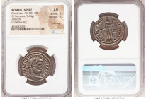 Diocletian (AD 284-305). AE follis or BI nummus (28mm, 9.64 gm, 5h). NGC AU 5/5 - 5/5, Silvering. Antioch, 1st officina, AD 302-303. IMP DIOCLETIANVS ...