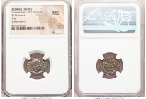 Constantine I the Great (AD 307-337). AE3 or BI nummus (18mm, 11h). NGC MS. Trier, 1st officina, AD 330-331. CONSTANTI-NVS MAX AVG, laureate , draped,...