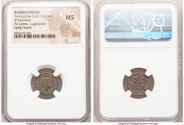 Constantine II, as Caesar (AD 337-340). AE3 or BI nummus (16mm, 12h). NGC MS. Lugdunum, 1st officina, AD 330-331. CONSTANTINVS IVN NOB C laureate, cui...