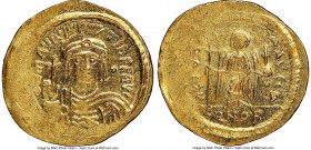 Maurice Tiberius (AD 582-602). AV light-weight solidus of 23 siliquae (22mm, 4.31 gm, 6h). NGC MS 3/5 - 3/5, light marks. Theoupolis (Antioch), 4th of...