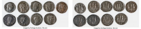 ANCIENT LOTS. Roman Imperial. AD 4th century. Lot of nine (9) AE3 or BI nummi. XF-AU. Includes: Various emperors with different types. Total nine (9) ...