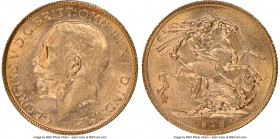 George V gold Sovereign 1918-P MS63 NGC, Perth mint, KM29. AGW 0.2355 oz. 

HID09801242017

© 2022 Heritage Auctions | All Rights Reserved