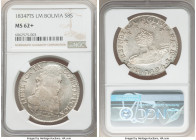 Republic 8 Soles 1834 PTS-LM MS62+ NGC, Potosi mint, KM97. Taupe-gray toned and highly lustrous.

HID09801242017

© 2022 Heritage Auctions | All R...