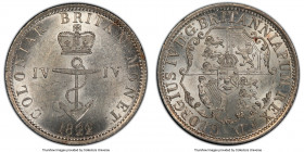 British Colony. George IV "Anchor Money" 1/4 Dollar 1822/1 MS64+ PCGS, London mint, KM3. Champagne toned lustrous and frosty surfaces. 

HID09801242...