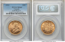 George V gold 10 Dollars 1912 MS64 PCGS, Ottawa mint, KM27. Gold Reserve. AGW 0.4837 oz. 

HID09801242017

© 2022 Heritage Auctions | All Rights R...