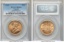 George V gold 10 Dollars 1914 MS64+ PCGS, Ottawa mint, KM27. Gold Reserve. AGW 0.4837 oz. 

HID09801242017

© 2022 Heritage Auctions | All Rights ...