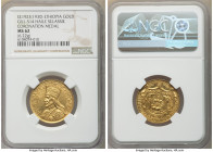 Haile Selassie I gold "Coronation" Medal EE 1923 (1930) MS62 NGC. Addis Ababa mint, KM-X18, Gil-S14. 26mm. 6.22gm. 

HID09801242017

© 2022 Herita...