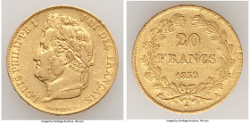 Louis Philippe I gold 20 Francs 1839-A XF, Paris mint, KM750. 1.21.1mm. 6.42gm. AGW 0.1867 oz. 

HID09801242017

© 2022 Heritage Auctions | All Ri...