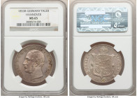 Hannover. Georg V Taler 1853-B MS65 NGC, Hannover mint, KM220. A fantastic example of this issue with old collection tone over choice surfaces. This e...