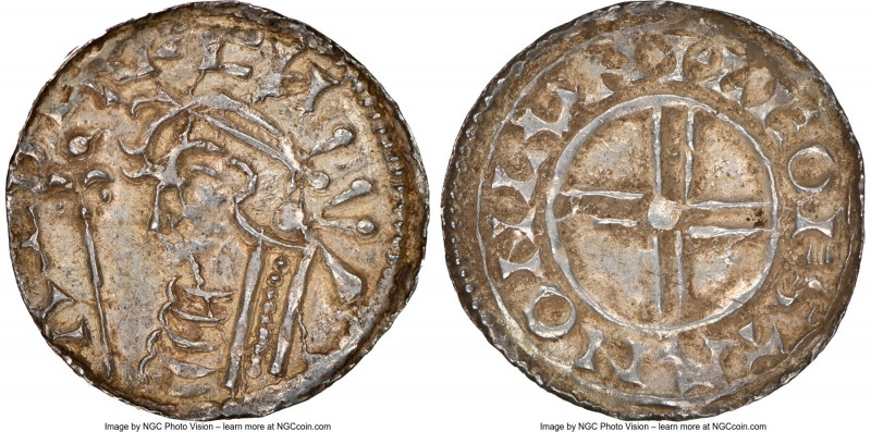 Kings of All England. Cnut (1016-1035) Penny ND (1029-1036) MS62 NGC, London min...