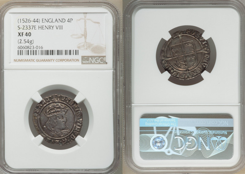 Henry VIII (1509-1547) Groat ND (1526-1544) XF40 NGC, London mint, Rose mm, S-23...