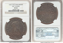 Charles II Crown 1662 VF25 NGC, KM417.1, S-3350, ESC-15. First draped bust, rose below. 

HID09801242017

© 2022 Heritage Auctions | All Rights Re...