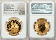 Elizabeth II gold Proof "Mayflower 400th Anniversary" 100 Pounds (1 oz) 2020 PR70 Ultra Cameo NGC, KM-Unl. Mintage: 500. First day of Issue. AGW 1.000...
