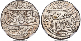 Maratha Confederacy. Anonymous Rupee AH 1207 Year 34 MS65 NGC, Saharanpur mint, KM308, cf. Zeno-272142 (there, with year written as 1208). Struck in t...